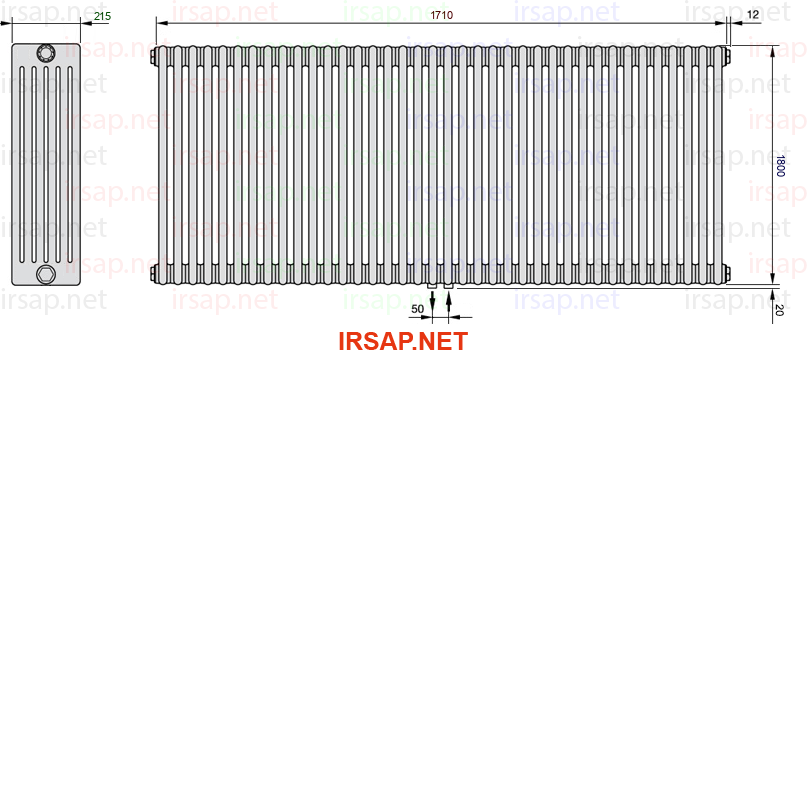 Радиатор IRSAP Tesi 61800/38 T50 CL 01